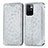 Coque Portefeuille Motif Fantaisie Livre Cuir Etui Clapet S01D pour Xiaomi Redmi 10 4G Argent