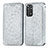 Coque Portefeuille Motif Fantaisie Livre Cuir Etui Clapet S01D pour Xiaomi Redmi Note 11 4G (2022) Argent