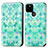 Coque Portefeuille Motif Fantaisie Livre Cuir Etui Clapet S02D pour Google Pixel 5a 5G Vert