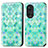 Coque Portefeuille Motif Fantaisie Livre Cuir Etui Clapet S02D pour Huawei Honor 50 5G Vert