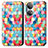 Coque Portefeuille Motif Fantaisie Livre Cuir Etui Clapet S02D pour Huawei Honor X7 Petit