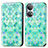 Coque Portefeuille Motif Fantaisie Livre Cuir Etui Clapet S02D pour Huawei Honor X7 Vert