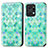 Coque Portefeuille Motif Fantaisie Livre Cuir Etui Clapet S02D pour Huawei Honor X7a Vert