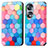 Coque Portefeuille Motif Fantaisie Livre Cuir Etui Clapet S02D pour Huawei Honor X7b Colorful