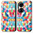 Coque Portefeuille Motif Fantaisie Livre Cuir Etui Clapet S02D pour Huawei P50 Petit