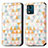 Coque Portefeuille Motif Fantaisie Livre Cuir Etui Clapet S02D pour Motorola Moto E13 Blanc