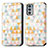 Coque Portefeuille Motif Fantaisie Livre Cuir Etui Clapet S02D pour Motorola Moto Edge 20 5G Blanc