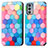 Coque Portefeuille Motif Fantaisie Livre Cuir Etui Clapet S02D pour Motorola Moto Edge 20 5G Colorful