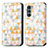 Coque Portefeuille Motif Fantaisie Livre Cuir Etui Clapet S02D pour Motorola Moto Edge S30 5G Blanc