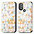 Coque Portefeuille Motif Fantaisie Livre Cuir Etui Clapet S02D pour Motorola Moto G Play (2023) Blanc