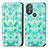 Coque Portefeuille Motif Fantaisie Livre Cuir Etui Clapet S02D pour Motorola Moto G Play (2023) Vert