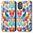 Coque Portefeuille Motif Fantaisie Livre Cuir Etui Clapet S02D pour Motorola Moto G Play Gen 2 Petit