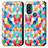 Coque Portefeuille Motif Fantaisie Livre Cuir Etui Clapet S02D pour Motorola Moto G Pure Petit