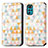 Coque Portefeuille Motif Fantaisie Livre Cuir Etui Clapet S02D pour Motorola Moto G22 Blanc