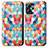 Coque Portefeuille Motif Fantaisie Livre Cuir Etui Clapet S02D pour Motorola Moto G23 Petit