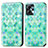 Coque Portefeuille Motif Fantaisie Livre Cuir Etui Clapet S02D pour Motorola Moto G23 Vert