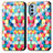 Coque Portefeuille Motif Fantaisie Livre Cuir Etui Clapet S02D pour Motorola Moto G51 5G Petit