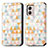 Coque Portefeuille Motif Fantaisie Livre Cuir Etui Clapet S02D pour Motorola Moto G53 5G Blanc