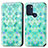 Coque Portefeuille Motif Fantaisie Livre Cuir Etui Clapet S02D pour Motorola Moto G60s Vert