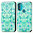 Coque Portefeuille Motif Fantaisie Livre Cuir Etui Clapet S02D pour Motorola Moto G71 5G Vert