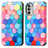 Coque Portefeuille Motif Fantaisie Livre Cuir Etui Clapet S02D pour Motorola Moto G82 5G Colorful