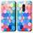 Coque Portefeuille Motif Fantaisie Livre Cuir Etui Clapet S02D pour Nokia C3 Colorful