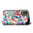 Coque Portefeuille Motif Fantaisie Livre Cuir Etui Clapet S02D pour Nokia C32 Petit