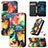 Coque Portefeuille Motif Fantaisie Livre Cuir Etui Clapet S02D pour Nokia G100 Petit