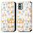 Coque Portefeuille Motif Fantaisie Livre Cuir Etui Clapet S02D pour Nokia G22 Blanc