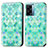 Coque Portefeuille Motif Fantaisie Livre Cuir Etui Clapet S02D pour Oppo K10 5G India Vert