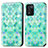 Coque Portefeuille Motif Fantaisie Livre Cuir Etui Clapet S02D pour Oppo K9S 5G Vert