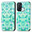 Coque Portefeuille Motif Fantaisie Livre Cuir Etui Clapet S02D pour Oppo Reno5 A Vert