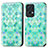 Coque Portefeuille Motif Fantaisie Livre Cuir Etui Clapet S02D pour Oppo Reno7 Pro 5G Vert