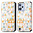 Coque Portefeuille Motif Fantaisie Livre Cuir Etui Clapet S02D pour Realme C31 Blanc