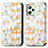 Coque Portefeuille Motif Fantaisie Livre Cuir Etui Clapet S02D pour Realme C35 Blanc