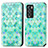 Coque Portefeuille Motif Fantaisie Livre Cuir Etui Clapet S02D pour Realme GT Master Explorer 5G Vert