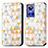 Coque Portefeuille Motif Fantaisie Livre Cuir Etui Clapet S02D pour Realme GT Neo3 5G Blanc