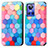 Coque Portefeuille Motif Fantaisie Livre Cuir Etui Clapet S02D pour Realme GT Neo3 5G Colorful