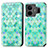 Coque Portefeuille Motif Fantaisie Livre Cuir Etui Clapet S02D pour Realme GT Neo5 5G Vert