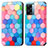 Coque Portefeuille Motif Fantaisie Livre Cuir Etui Clapet S02D pour Realme Narzo 50 5G Colorful