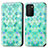 Coque Portefeuille Motif Fantaisie Livre Cuir Etui Clapet S02D pour Samsung Galaxy A02s Vert