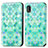 Coque Portefeuille Motif Fantaisie Livre Cuir Etui Clapet S02D pour Samsung Galaxy A20 SC-02M SCV46 Vert