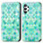 Coque Portefeuille Motif Fantaisie Livre Cuir Etui Clapet S02D pour Samsung Galaxy A32 4G Vert