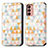 Coque Portefeuille Motif Fantaisie Livre Cuir Etui Clapet S02D pour Samsung Galaxy F13 4G Blanc