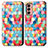 Coque Portefeuille Motif Fantaisie Livre Cuir Etui Clapet S02D pour Samsung Galaxy F13 4G Petit