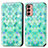 Coque Portefeuille Motif Fantaisie Livre Cuir Etui Clapet S02D pour Samsung Galaxy F13 4G Vert