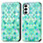 Coque Portefeuille Motif Fantaisie Livre Cuir Etui Clapet S02D pour Samsung Galaxy F23 5G Vert