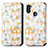 Coque Portefeuille Motif Fantaisie Livre Cuir Etui Clapet S02D pour Samsung Galaxy M11 Blanc