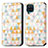 Coque Portefeuille Motif Fantaisie Livre Cuir Etui Clapet S02D pour Samsung Galaxy M12 Blanc