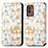 Coque Portefeuille Motif Fantaisie Livre Cuir Etui Clapet S02D pour Samsung Galaxy M13 5G Blanc